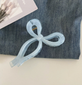 Jelly Bow Claw Clip in Sky Blue