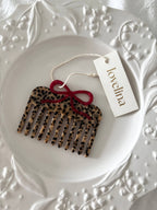 Bow Acetate Wide Tooth Comb in Leopard