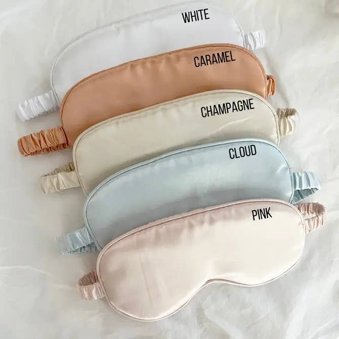 Satin Ribbon Sleep Mask in Pink
